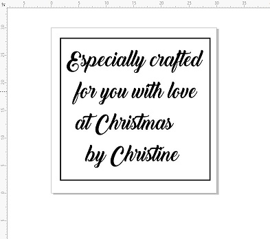 Especially crafted for you at christmas 30 x 30 mm with 6mm pers